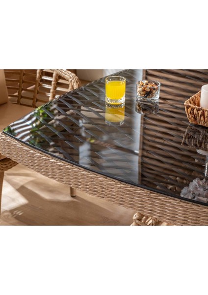 Eyfel Rattan Masa Takımı 4+1 Cappuccino fırsatları