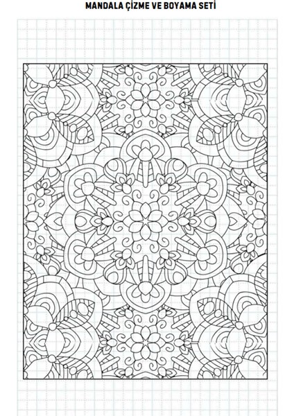 Mandala Çizme ve Boyama Kitap Seti (3 Kitap) modelleri
