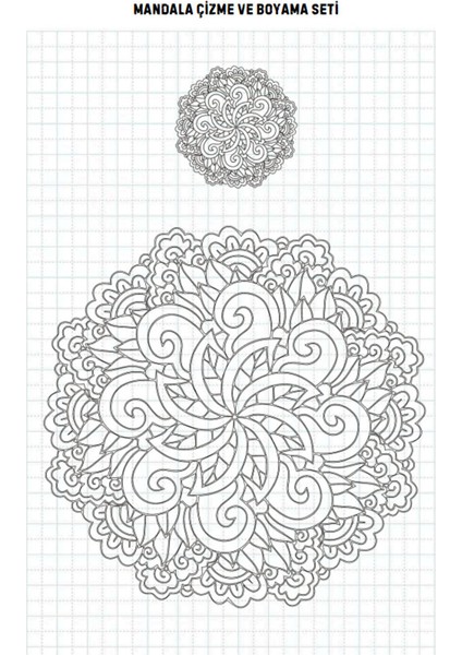 Mandala Çizme ve Boyama Kitap Seti (3 Kitap) indirimleri
