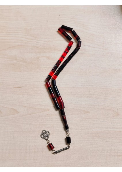 Kesim Kırmızı-Siyah Ateş Kehribar Tesbih indirimleri