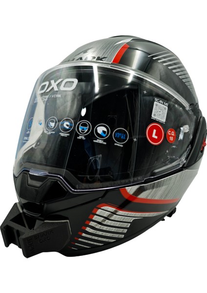 Shark Oxo Kask Uyumlu Chinmount Aksiyon Kamera Çene Bağlantı Aparatı Seti