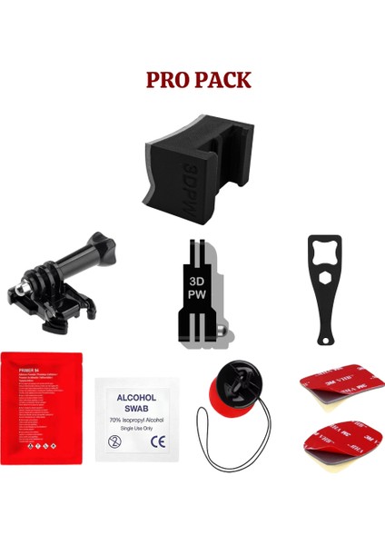 Shark Oxo Kask Uyumlu Chinmount Aksiyon Kamera Çene Bağlantı Aparatı Seti