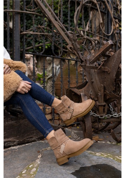 Pietra Kadın Bej Gercek Suet Bot fırsatları