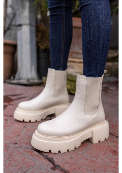 Kyla Kadın Bej Gercek Deri Bot fiyatları