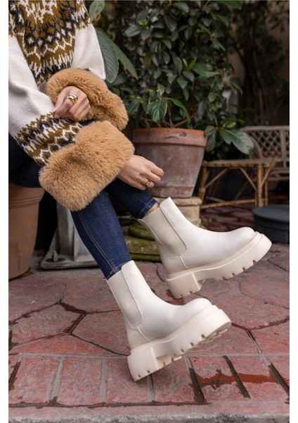 Kyla Kadın Bej Gercek Deri Bot indirimleri