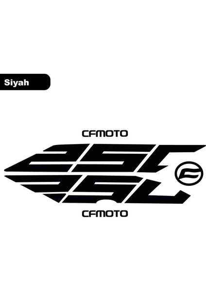 Cf Moto NK250 Arka Kuyruk Altı 250 Sticker Etiket Siyah fiyatları