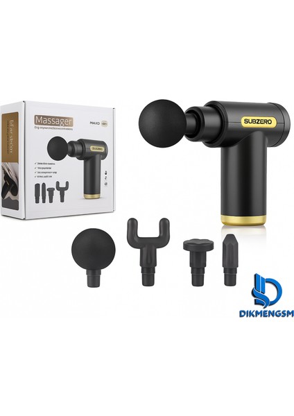 💪 Subzero MAX50 Masaj Aleti 4 Başlıklı | Derin Kas Masajı, Rahatlatıcı ve Taşınabilir Tasarım