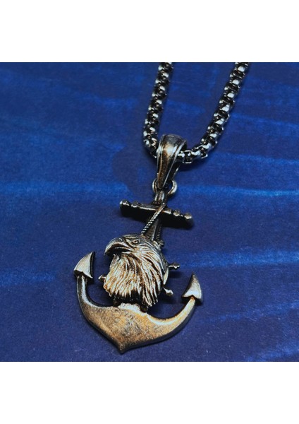 Kartal El Işçiliği 925 Ayar Gümüş Erkek Kolye