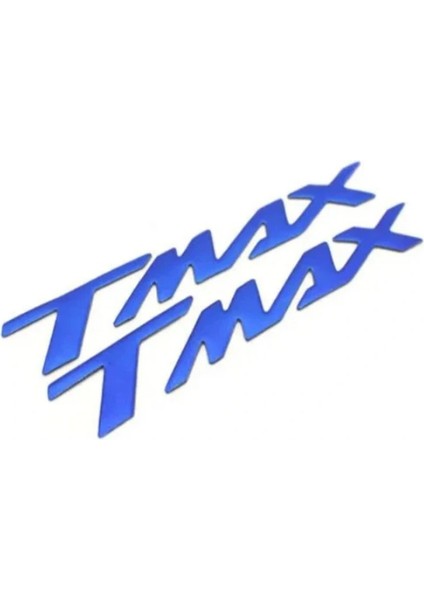 Yamaha Tmax Uyumlu Sele Altı Metal Yazı Seti Mavi