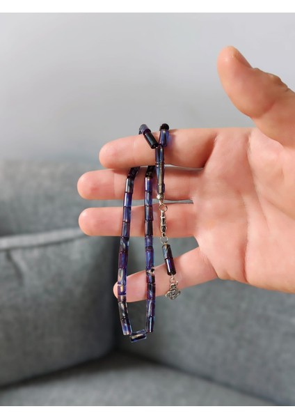 Mor Siyah Karışık Renkli Kesme Kesim Toz Kehribar Tesbih fiyatları