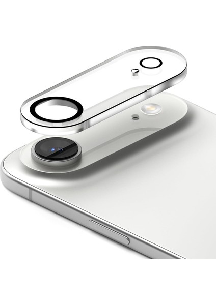 Apple iPhone 17 Air Uyumlu Kamera Lens Koruyucu Metal Çerceveli Tam Kaplar Koruyucu Cam