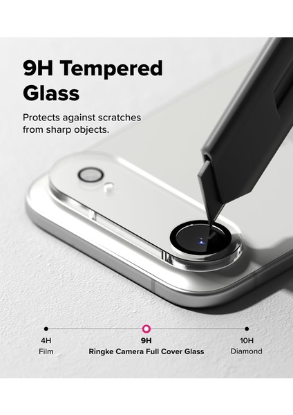 Apple iPhone 17 Air Uyumlu Kamera Lens Koruyucu Metal Çerceveli Tam Kaplar Koruyucu Cam fiyatları