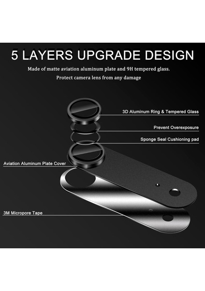 Apple iPhone 17 Air Uyumlu Kamera Lens Koruyucu Metal Çerceveli Tam Kaplar Koruyucu Cam fırsatları