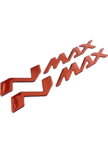 Yamaha Nmax 2014 - 2025 Uyumlu Sele Altı Metal Yazı Seti Kırmızı