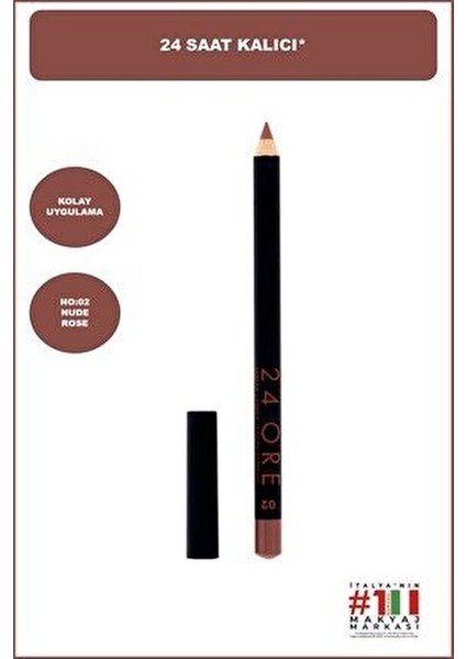 24 Ore Dudak Kalemi Nu 2 Yumuşak Kıvamlı Uzun Süre Kalıcı 1 Adet fiyatları