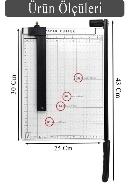 Giyotin Kağıt Kesme Makinesi A4 Metal Kollu Tablalı A5-A4 Ayarlanabilir Sürgülü Paslanmaz Kaliteli fiyatları