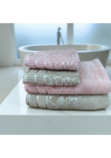 Çeyizlik Hamam Takımı Havlu Seti 4lü Takım Banyo ve Baş Havlusu Set