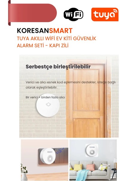 Tuya Akıllı Wifi Ev Kiti Güvenlik Alarm Seti