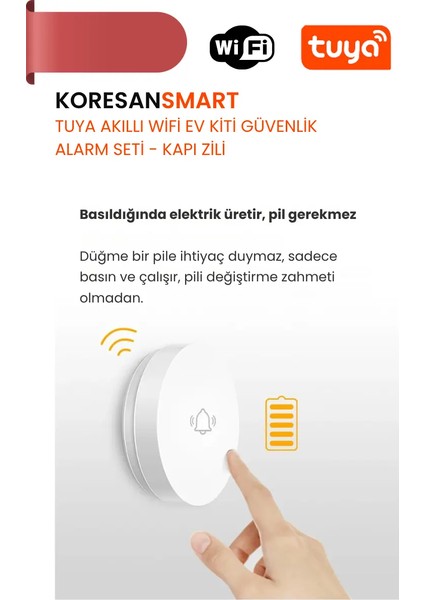 Tuya Akıllı Wifi Ev Kiti Güvenlik Alarm Seti