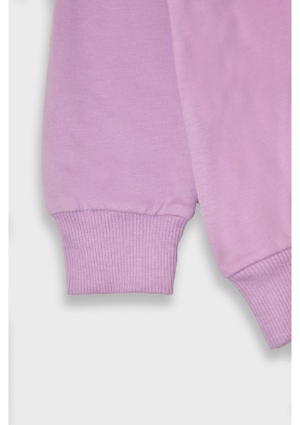 Kız Çocuk %100 Pamuk Gökkuşağı Süzeneli Sweatshirt - 1021 modelleri