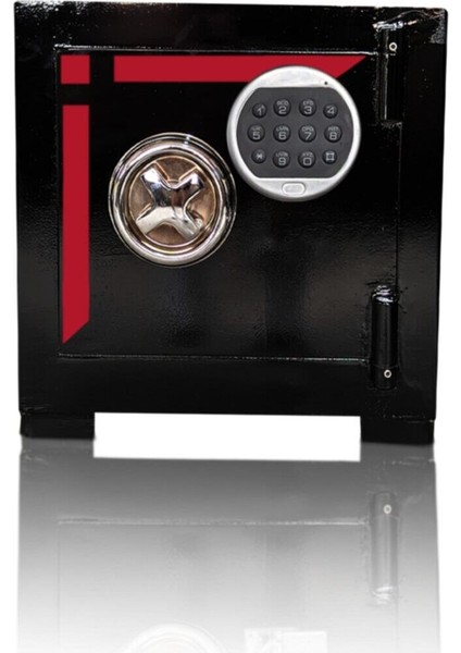 Sur Çelik Para Kasaları Şifreli Çelik Para Kasası Siyah Bordo Özel Boya Kaliteli 40 Cm. 45 kg