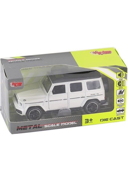 KM-3261B-VARDEM Kutulu Çek Bırak 1:32 Işıklı ve Sesli Metal Jeep