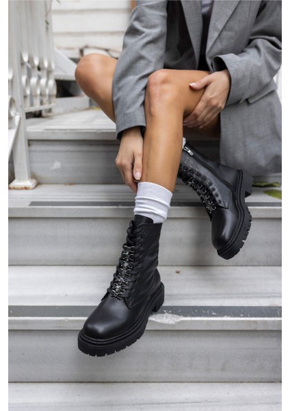 Cash Kadın Bej Gercek Deri Taş Detay Bot