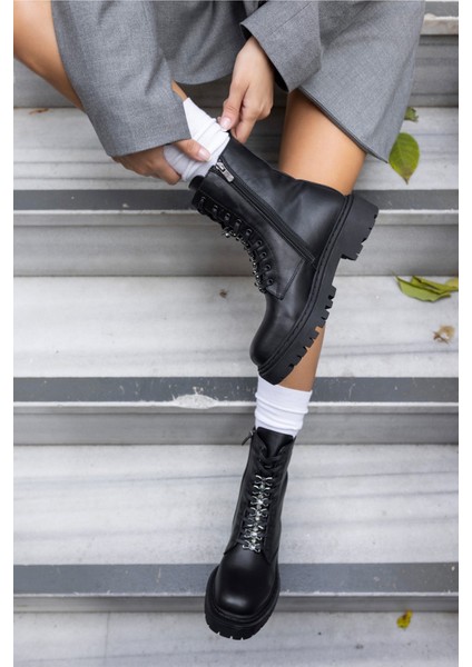 Cash Kadın Bej Gercek Deri Taş Detay Bot