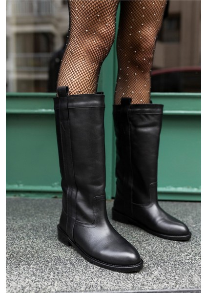 Brenda Kadın Bej Gercek Deri Süet Çizme