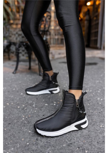 Barnes Kadın Yeşil Taş Detay Paraşüt Detay Kumaş Bot