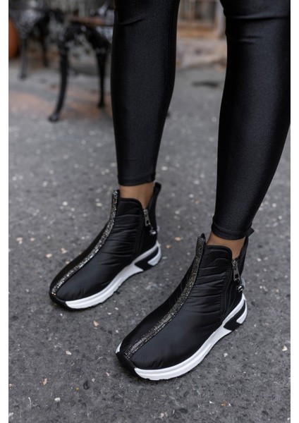 Barnes Kadın Yeşil Taş Detay Paraşüt Detay Kumaş Bot