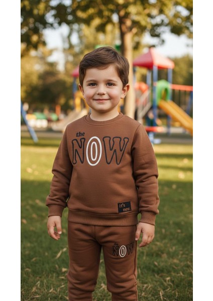 Erkek Çocuk Kışlık Eşofman Takımı Sweatshirt Alt Pamuklu Üç Iplik Şardonlu Günlük Kombin 3-4-5-6-7 Yaş fiyatları