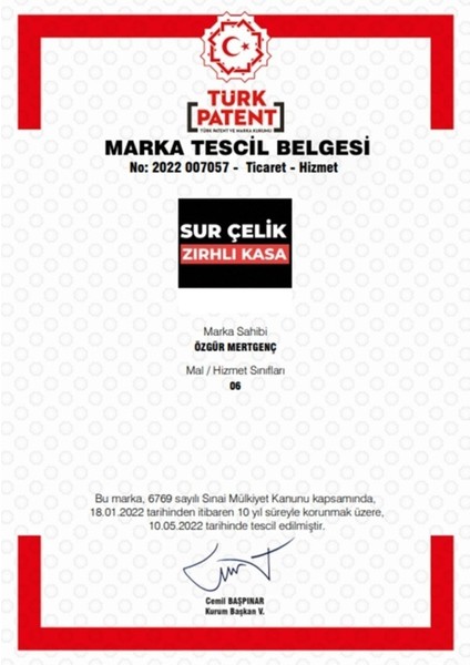 Sur Çelik Para Kasaları 65 cm - Yangına Dayanıklı modelleri