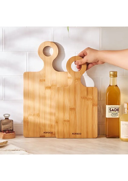 Kişiselleştirilebilir Karaca 2'li Kesme Tahtası Özel Isim ve Tasarımlı