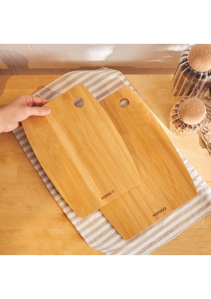 Kişiselleştirilebilir Karaca 2'li Kesme Tahtası Özel Isim ve Tasarımlı fırsatları