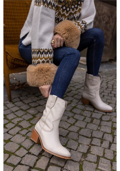 Molina Kadın Bej Gercek Deri Bot fırsatları