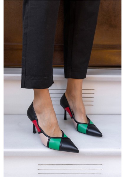 Suggs Kadın Bej Parça Garnili Topuklu Ayakkabi fırsatları