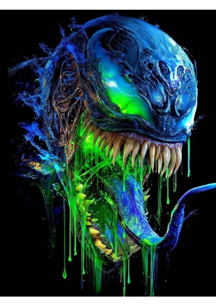 Venom Kapı Direk Kaplama Folyosu Baskılı Sticker Sağ-Sol 2 Adet 22*50 cm