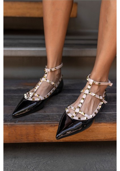 Nora Kadın Bej Siyah Piramit Trok Babet fırsatları