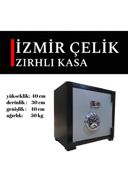 Sur Çelik Para Kasaları 40 cm 50 kg Depreme ve Yangına Dayanıklı