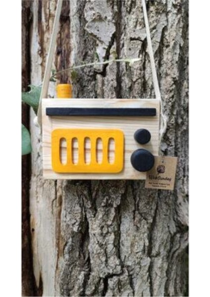 Doğal Ahşap Renkli Radyo Dekoratif Çocuk Oyuncağı, Nostaljik ve Şık Tasarım modelleri