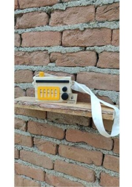 Doğal Ahşap Renkli Radyo Dekoratif Çocuk Oyuncağı, Nostaljik ve Şık Tasarım fırsatları