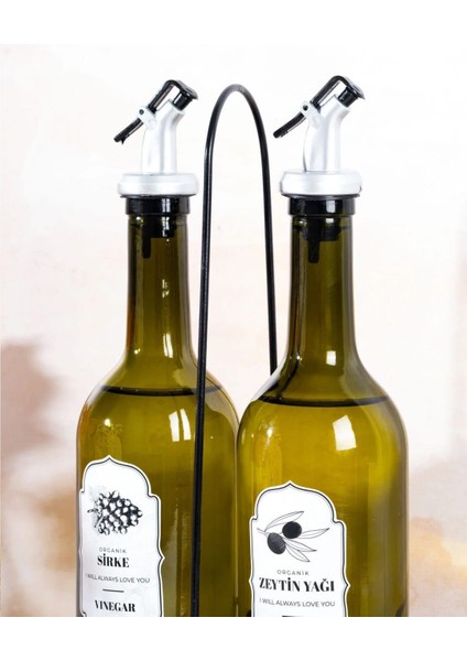 3 Parça 750 ml Cam Yağlık & Sirkelik Seti – Metal Standlı, Damlatmaz Başlıklı Cam Yağdanlık modelleri