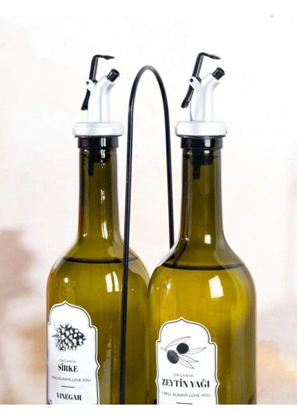 3 Parça 750 ml Cam Yağlık & Sirkelik Seti – Metal Standlı, Damlatmaz Başlıklı Cam Yağdanlık fırsatları