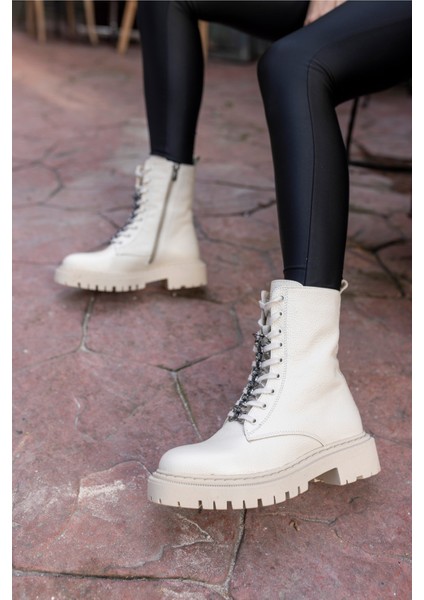 Cash Kadın Bej Gercek Deri Taş Detay Bot fırsatları