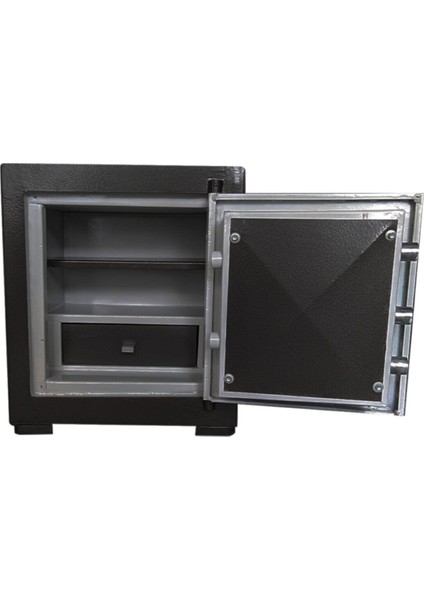 Sur Çelik Para Kasaları Şifreli Gizli Bölmeli Çelik Para Kasası Siyah Gri Kapaklı Sağlam 55 cm fiyatları