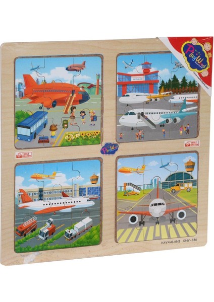 ONY-343/344/345/346 Ahşap Eğitici 4'lü Puzzle -Onyıl indirimleri