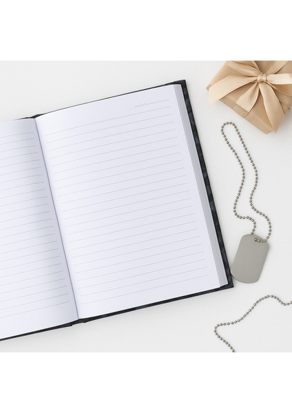 Siyah Kamuflaj Sert Kapaklı Çizgili Defter | 14X20 cm | 168 Yaprak | Günlük, Not Defteri, Ajanda fırsatları