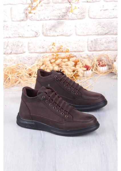 9014 Grezör Rahat Kauçuk Taban Orijinal Hakiki Deri Lastik Bağçıklı Erkek Bot