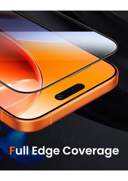 Iphone 12 Uyumlu Kolay Takma Aparatlı Kenarları Siyah Full Kapatan Çerçeveli Cam Koruyucu modelleri